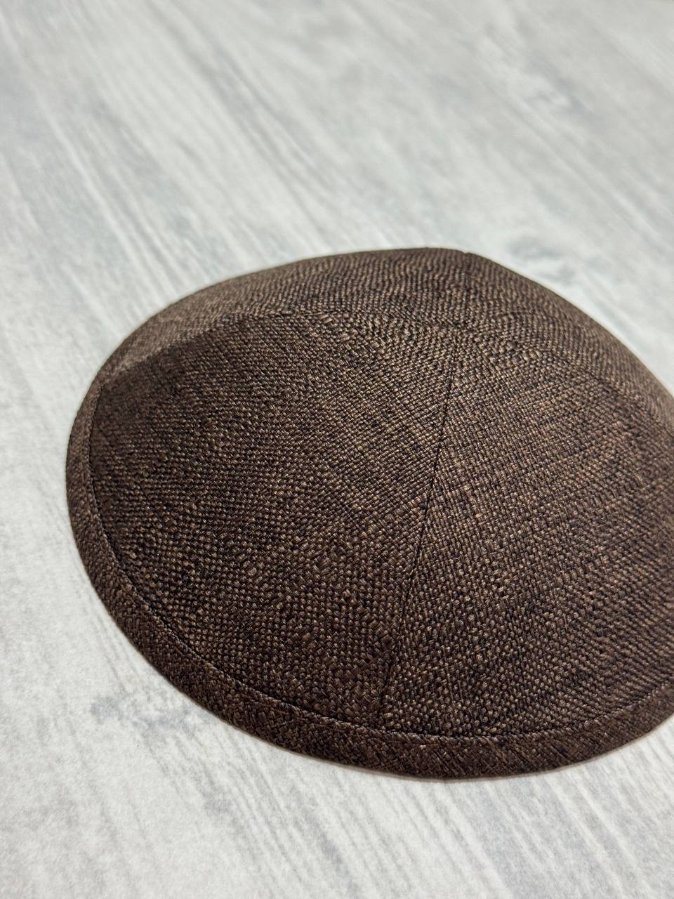 כיפה פשתן חום