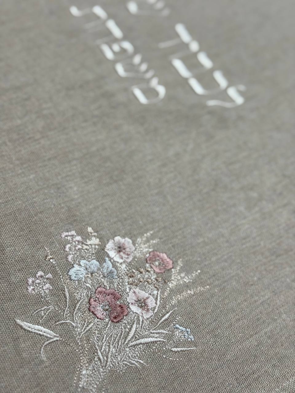 כיסוי חלות פשתן טבעי רקום